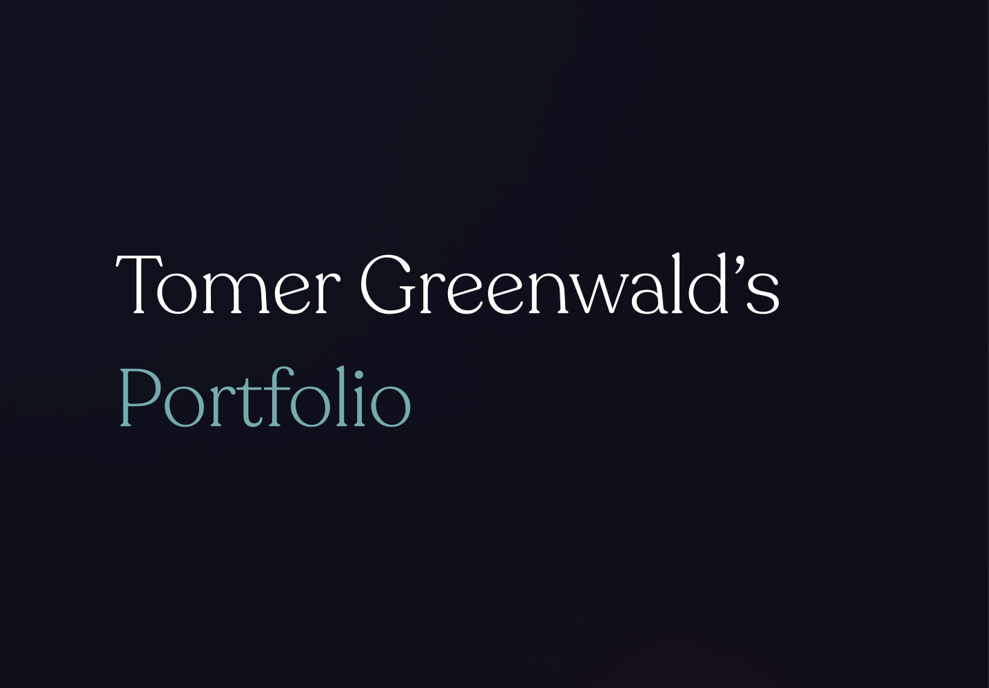 Otorio tomer greenwald